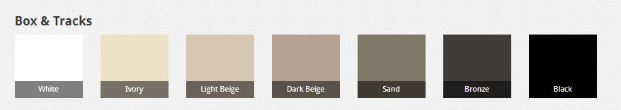Exterior Drop Shade Frame colors