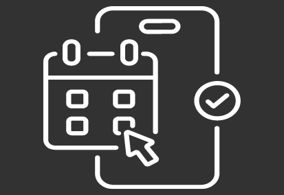 Schedule appointment icon to place your custom order